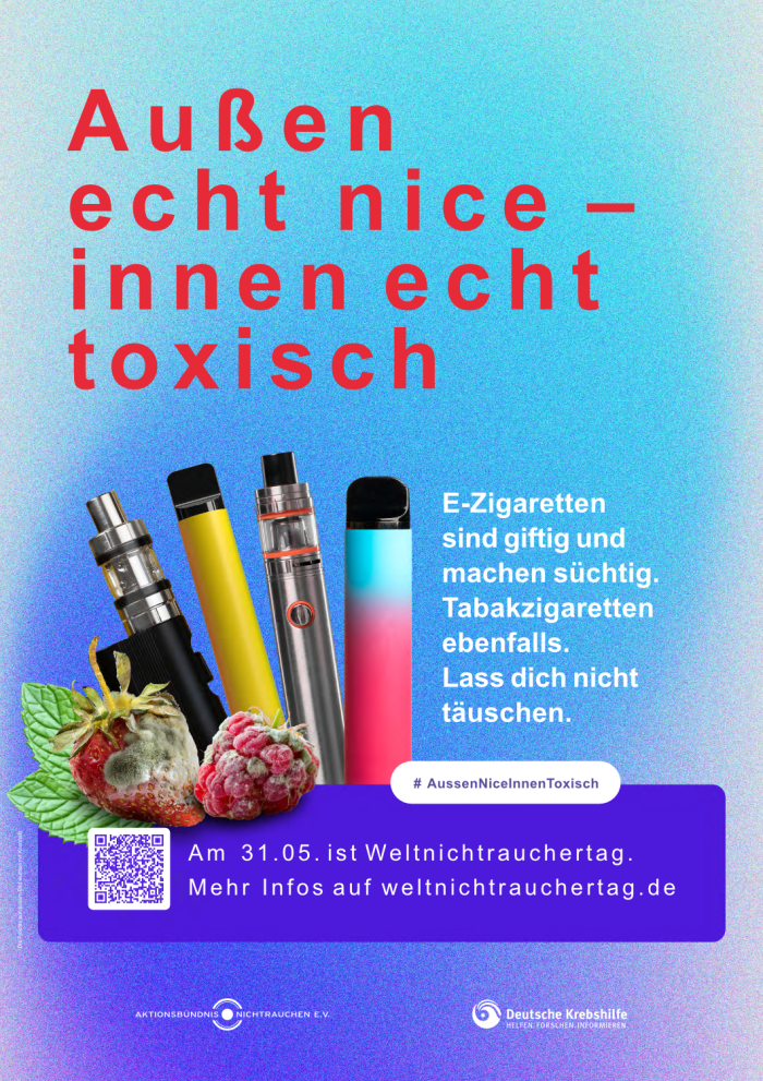 Weltnichtrauchertag 2024 - Außen echt nice - innen echt toxisch. #AussenNiceInnenToxisch